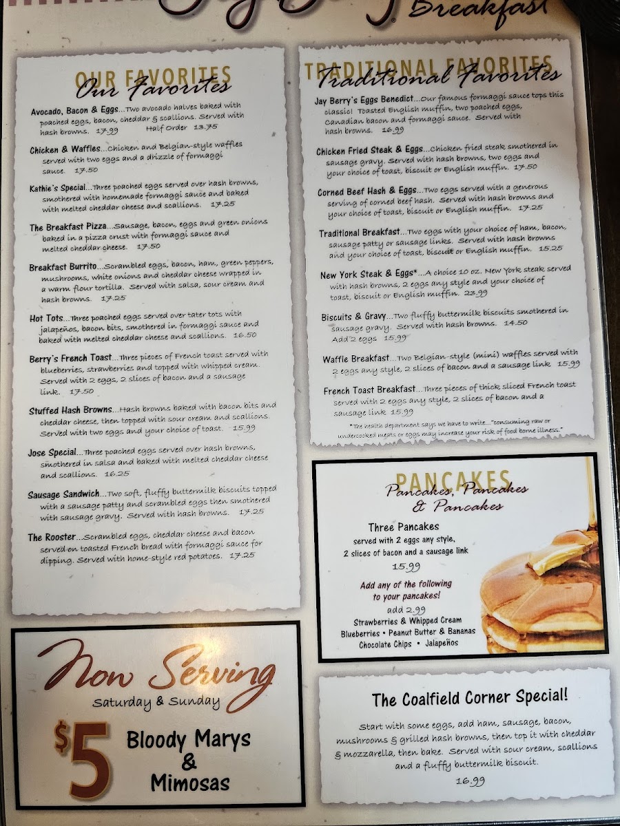 Jay Berry's Cafe Menu - Image 2