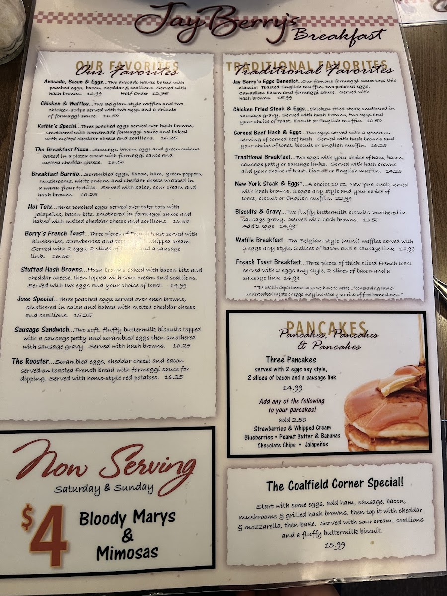 Jay Berry's Cafe Menu - Image 3