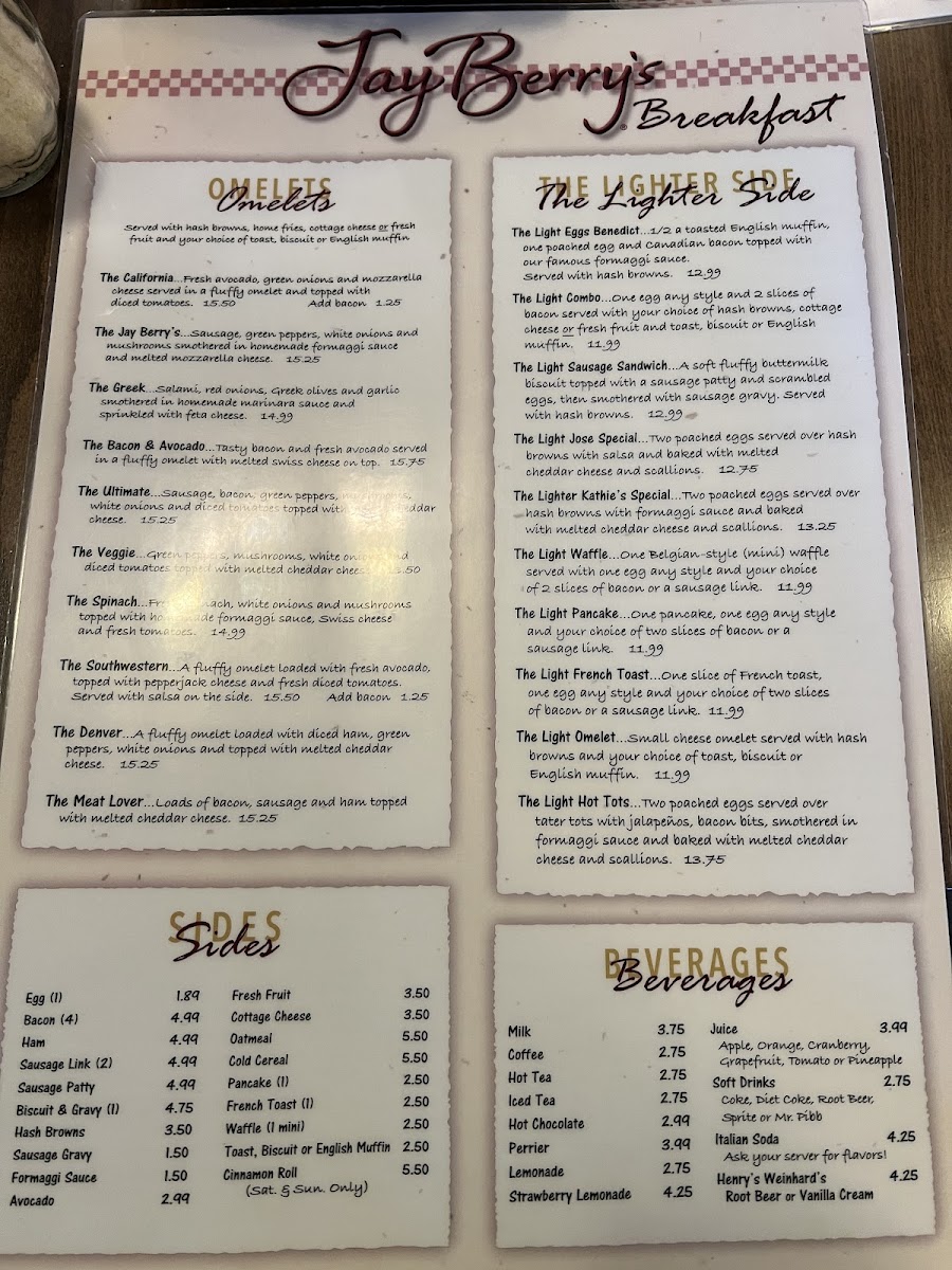 Jay Berry's Cafe Menu - Image 5
